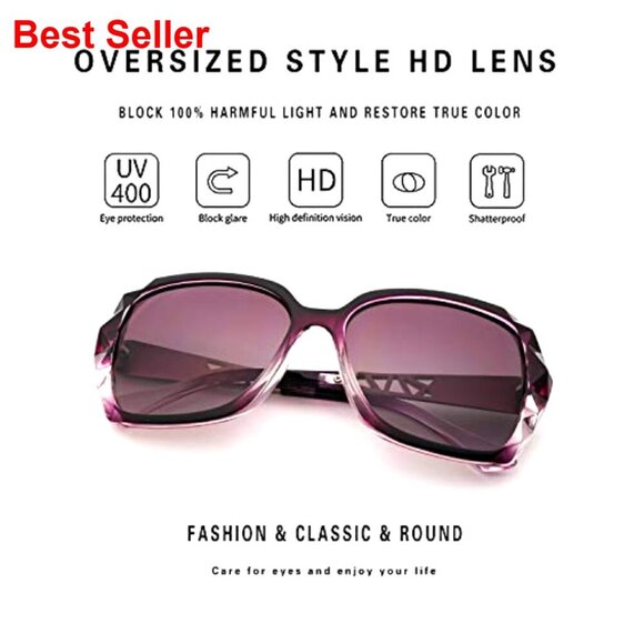 Oversized Polarized Sunglasses with UV Protection for Women Fashion Shades main image 5